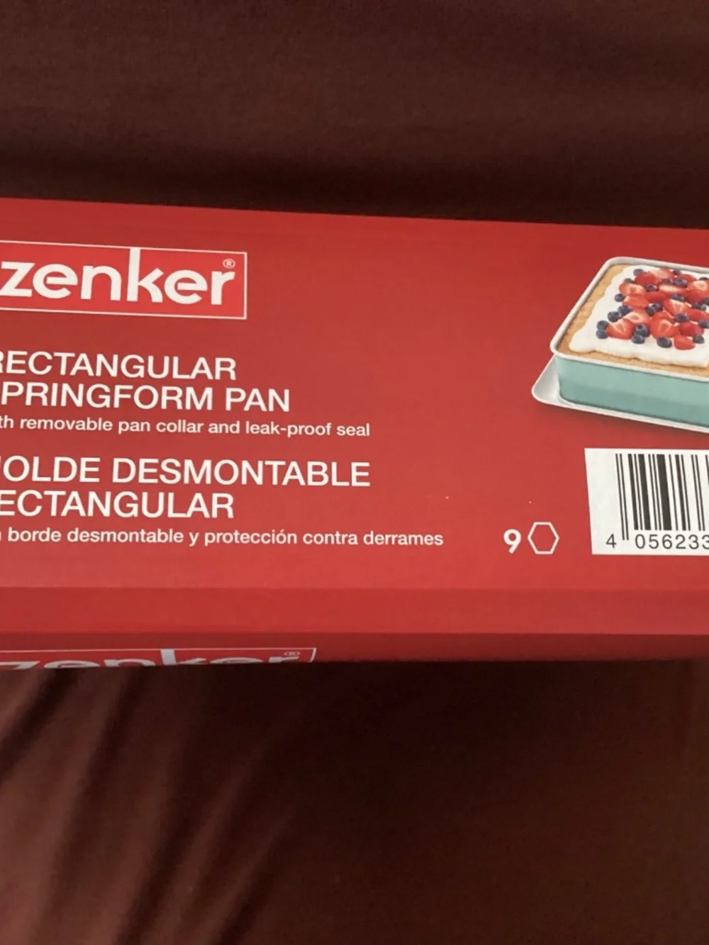 Zenker Rectangular Springform Pan 11” x 2 3/4” x 7 1/4” (W x H x D)  New